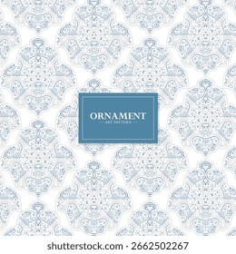 Elegante florale Damast Wiederholung Muster klassische Ornament Hintergrund Design