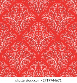 Elegante patrón floral sin fisuras de Damasco