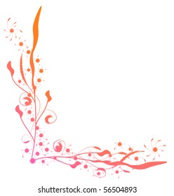 elegant floral decorative floral corner