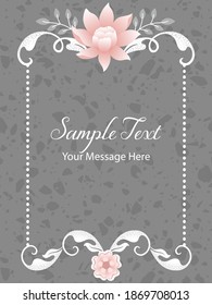 Elegant Floral Decorative Vector Card Background