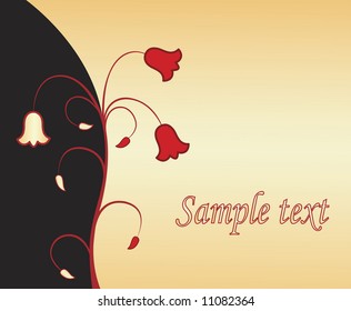 Elegant floral design for background or food and drink packing, vector.