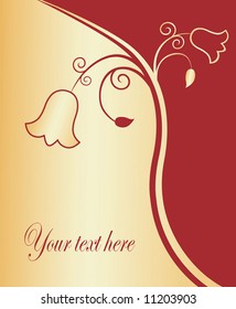 elegant floral design for background or food and drink packing 2, vector