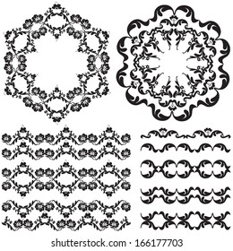 Elegant Floral Design Elements editable vector illustration