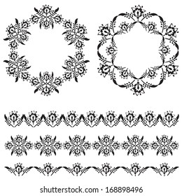 Elegant Floral Design Elements editable vector illustration