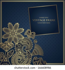 Elegant floral design. Seamless background with polka dot. Can be used as invitation     