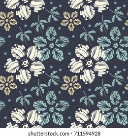 Elegant floral endless pattern. Template can be used for linen, tile, design fabric, web pages, cover and more creative ideas.