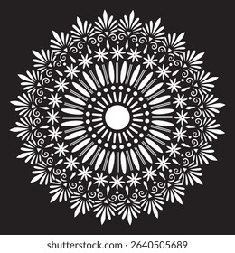 Elegant floral and flowers mandala art. Mandala design art for holiday decoration, perfect decorative design elements