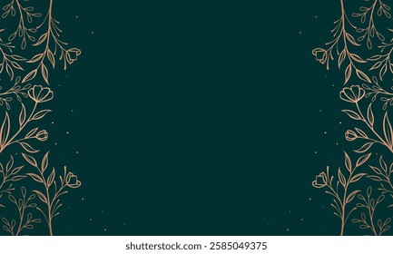 Elegant floral foliage background design for poster, banner, website and advertisement