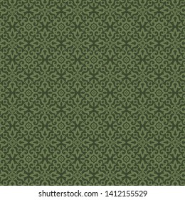 Elegant floral and foliage green background design