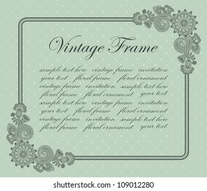 Elegant floral frame