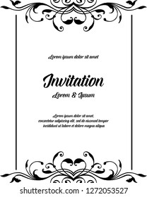 elegant floral frame as element for invitation card vector art