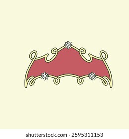 Elegant Floral Frame Hand Drawing Illustrator