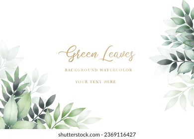 Elegant floral frame with wild leaves  