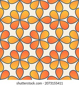 Elegant floral geometric seamless pattern.
 Vector illustration for print, fabric, cover, packaging, interior decor, blog decoration and other your projects.