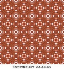 Elegante Blumengeometrie nahtlose Vektorfliesen Muster. Minimaler geometrischer Flickenteppichboden-Verzierung. Abstrakte Blume, die sich wiederholt, und Stoffdruck. Scarf unisex trellis adornment motif