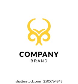 Elegant Floral Horns Logo - Modern Corporate Identity