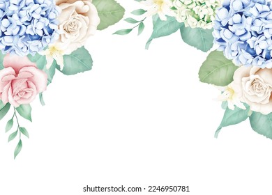 Elegant Floral Hydrangea Watercolor Background