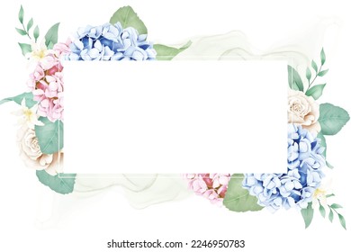 Elegant Floral Hydrangea Watercolor Background