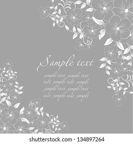 Elegant floral illustration in vintage style. Abstract background or invitation. Wedding card .