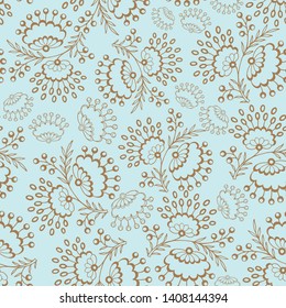 Elegant floral lace repeat pattern with dots leaves, with a touch of vintage. Great for wallpaper, wrapping paper, book cover, background.