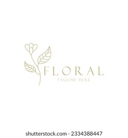 Elegante marco floral y de hoja. Delicada ilustración botánica vectorial para etiquetas, spas, identidad corporativa e invitaciones de boda