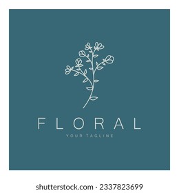 Elegant floral and leaf frame. Delicate botanical vector illustration for labels, spas, corporate identity, and wedding invitations