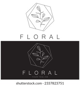 Elegant floral and leaf frame. Delicate botanical vector illustration for labels, spas, corporate identity, and wedding invitations