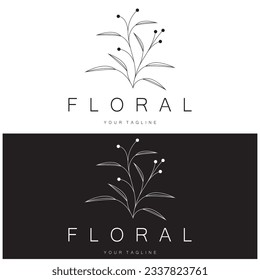 Elegant floral and leaf frame. Delicate botanical vector illustration for labels, spas, corporate identity, and wedding invitations