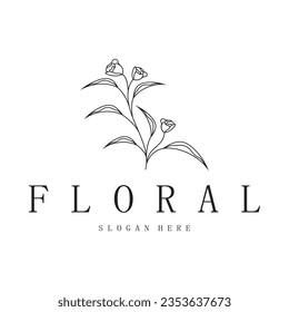 Elegant floral and leaf frame. Delicate botanical vector illustration for labels, spas, corporate identity, and wedding invitations