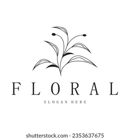 Elegant floral and leaf frame. Delicate botanical vector illustration for labels, spas, corporate identity, and wedding invitations