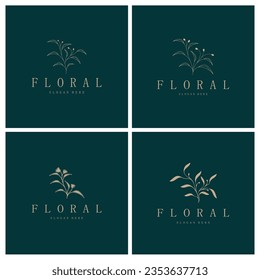 Elegant floral and leaf frame. Delicate botanical vector illustration for labels, spas, corporate identity, and wedding invitations