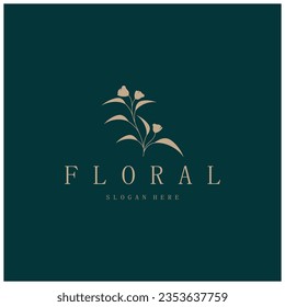 Eleganter Blumenrahmen und Blattrahmen. Delikate botanische Vektorgrafik für Etiketten, Spas, Unternehmensidentität und Hochzeitseinladungen