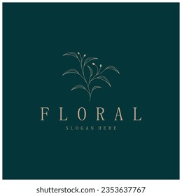 Elegant floral and leaf frame. Delicate botanical vector illustration for labels, spas, corporate identity, and wedding invitations