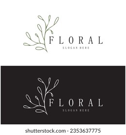 Elegant floral and leaf frame. Delicate botanical vector illustration for labels, spas, corporate identity, and wedding invitations
