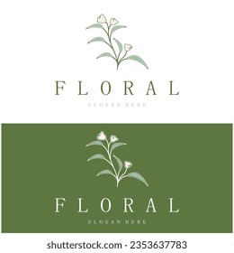 Elegant floral and leaf frame. Delicate botanical vector illustration for labels, spas, corporate identity, and wedding invitations