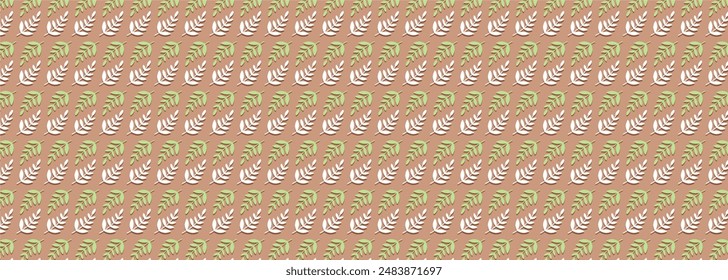 Elegant floral leaf seamless pattern with leaf branches. organic background summer.