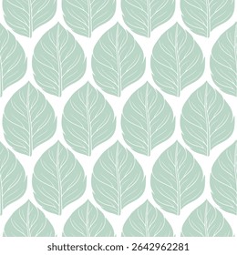Elegant floral leaves seamless vector pattern