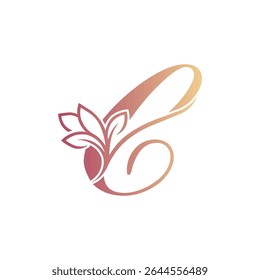 Elegant Floral Letter C Logo Design – Beauty Monogram Vector