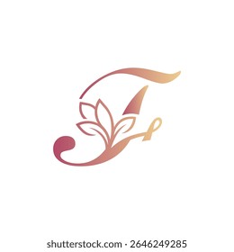 Elegant Floral Letter F Logo Design – Beauty Monogram Vector