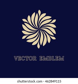 Elegant floral logo. Abstract vector,  graphic sign.