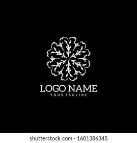 elegant floral logo for company or business