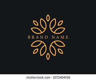 Eleganter floraler Logo-Design, Vektorgrafik