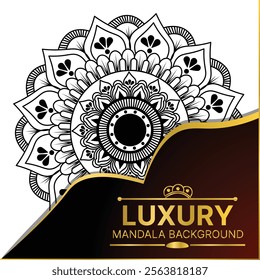 Elegant Floral Mandala Background EPS File