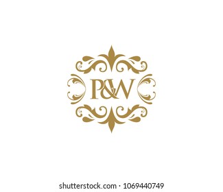 Elegant floral monogram design template for one or two letters . Wedding monogram. Calligraphic elegant ornament.
