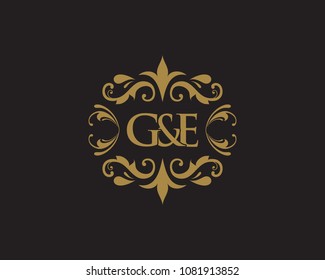 Elegant floral monogram design template for one or two letters . Wedding monogram. Calligraphic elegant ornament.