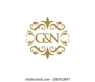 Elegant floral monogram design template for one or two letters . Wedding monogram. Calligraphic elegant ornament.
