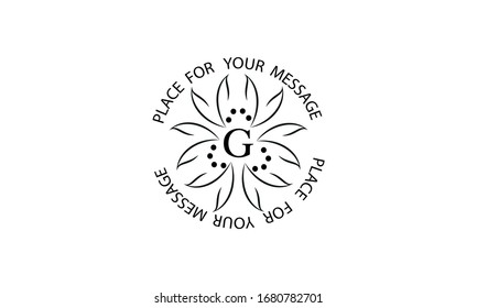 Elegant floral monogram with the letter G. Exquisite, ornamental calligraphic logo for business sign, restaurant, royalty, boutique, cafe, hotel.