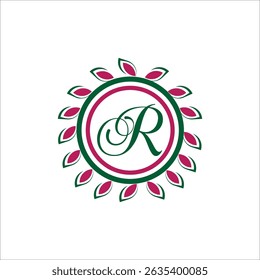Elegant Floral Monogram A logo design
