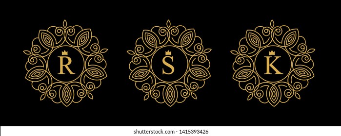 Elegant floral monogram template Design.