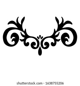 Elegant floral monograms and decorative elements. Design templates for invitations, labels. Wedding monograms. Calligraphic elegant ornament.